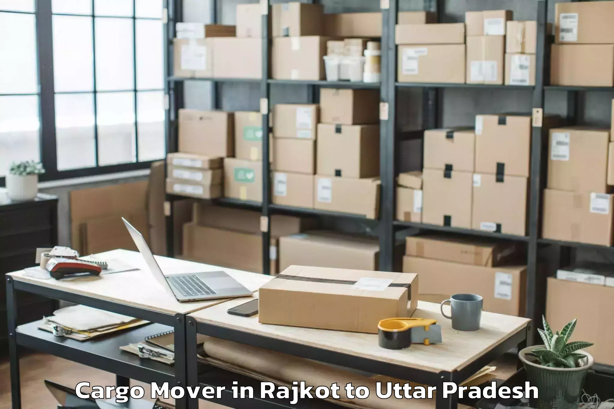 Top Rajkot to Phoenix United Mall Lucknow Cargo Mover Available